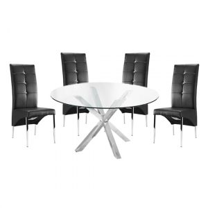 Crossly-Round-Dining-Table-4-Vesta-Black-Chairs