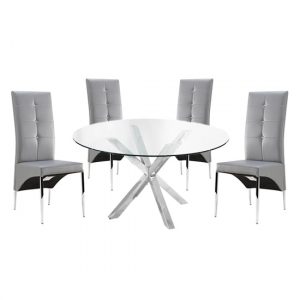 Crossly-Round-Dining-Table-4-Vesta-Grey-Chairs