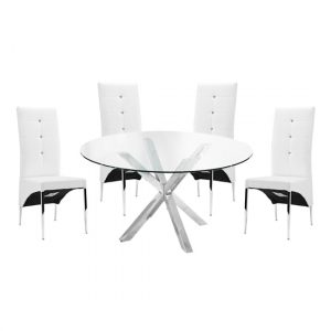 Crossly-Round-Dining-Table-4-Vesta-White-Chairs