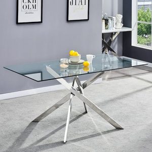Daytona-Glass-Dining-Table-Rectangular-Chrome-Legs
