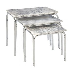Electra-Marble-Effect-Nest-Of-3-Tables-White-Chrome