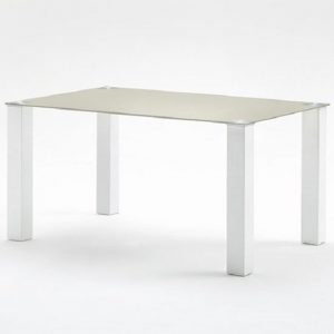 Hanna-140cm-Glass-Dining-Table-Taupe-Gloss-White-Feet