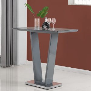 Iko-Gloss-Bar-Table-Grey-Stainless-Steel-Base