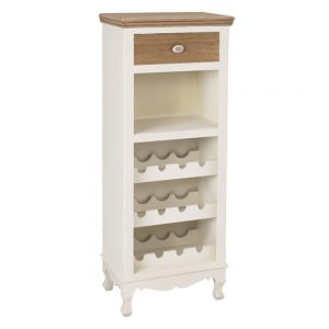 Julian-Wooden-Display-Cabinet-In-Cream-With-Wine-Rack