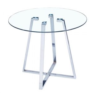 Melito-Clear-Glass-Round-Dining-Table-Chrome-Legs-N