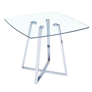 Melito-Square-Glass-Dining-Table-In-Clear-Chrome-Base
