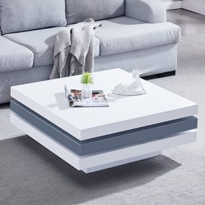 Triplo-Gloss-Rotating-Square-Coffee-Table-In-White-And-Grey