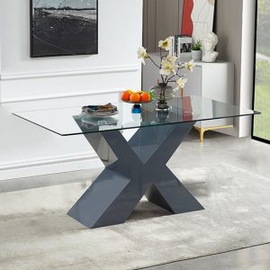 Zanti-Glass-Dining-Table-Grey-High-Gloss-Legs