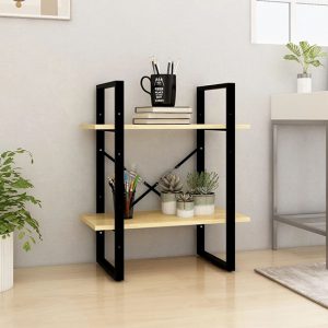 aharon-2-tier-solid-pinewood-bookshelf-natural