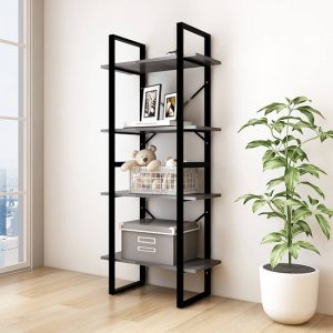 aharon-4-tier-solid-pinewood-bookshelf-grey