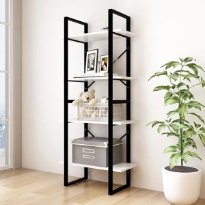 aharon-4-tier-solid-pinewood-bookshelf-white