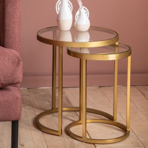 alcoa-clear-glass-top-nest-of-2-tables-gold-metal-frame
