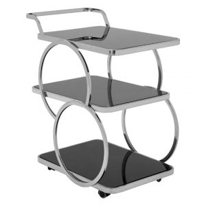 alvara-black-glass-drinks-trolley-chrome-frame