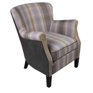 aquarii-chenille-leather-fabric-lounge-armchair-yellow-check
