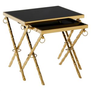 arezza-black-glass-top-nest-of-2-tables-gold-steel-legs