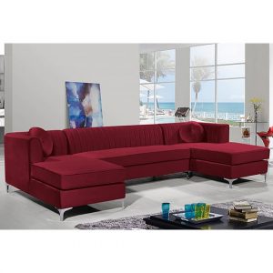 asbury-u-shape-plush-velvet-corner-sofa-red