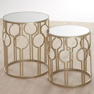 avanto-round-glass-set-of-2-side-tables-champagne-frame