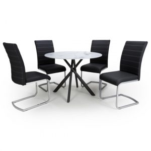 avesta-white-glass-dining-table-4-callisto-black-chairs