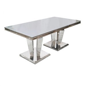 avila-white-glass-dining-table-polished-pedestal-base