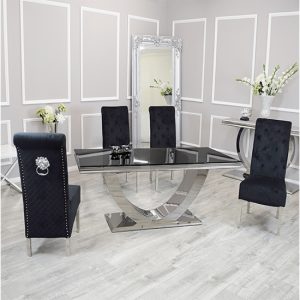 avon-black-glass-dining-table-4-elmira-black-chairs