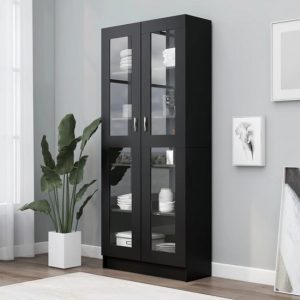 axtan-wooden-display-cabinet-2-doors-black