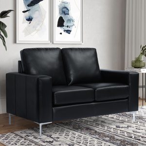 baltic-faux-leather-2-seater-sofa-black