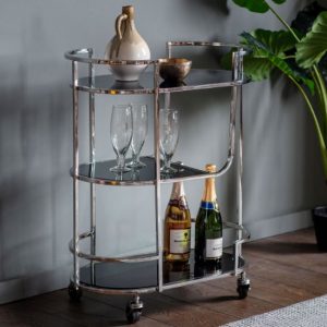 beamp-black-glass-drinks-trolley-silver-steel-frame