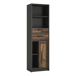 beeston-bookcase-with-1-door-2-drawers-walnut