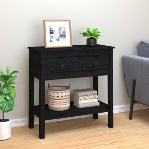 belva-pine-wood-console-table-2-drawers-black