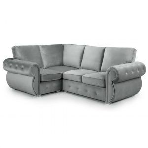 bushman-plush-velvet-left-hand-corner-sofa-bed-grey