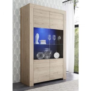 carney-display-cabinet-cadiz-oak-2-doors-led