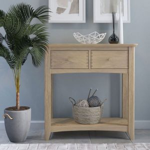 carno-wooden-console-table-blond-oak-2-drawers