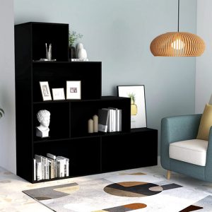 carus-wooden-bookcase-6-shelves-black