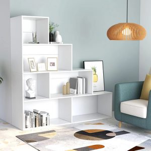 carus-wooden-bookcase-6-shelves-white