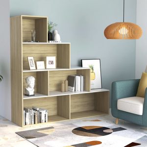 carus-wooden-bookcase-6-shelves-white-sonoma-oak