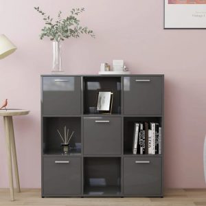 celsa-high-gloss-bookcase-5-doors-4-shelves-grey