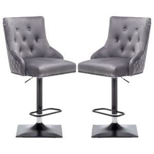 chenoy-lion-knocker-dark-grey-velvet-bar-chairs-pair