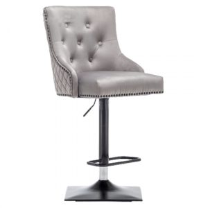 chenoy-lion-knocker-velvet-bar-chair-light-grey