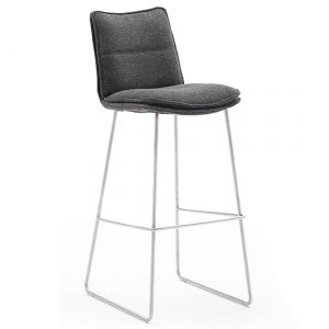 ciko-fabric-bar-stool-anthracite-brushed-steel-legs