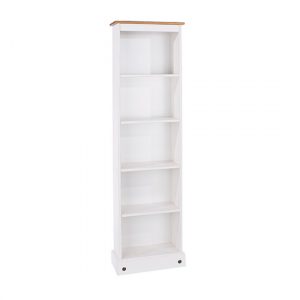 consett-wooden-tall-narrow-bookcase-white