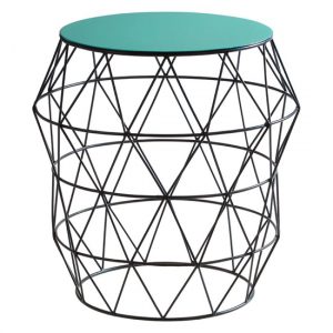 coreca-round-metal-side-table-black-base-green