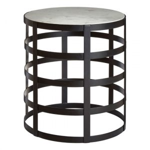coreca-round-white-marble-top-side-table-black-grid-frame
