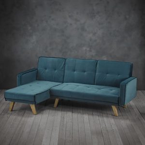 cornis-corner-sofa-bed-teal-fabric-wooden-legs
