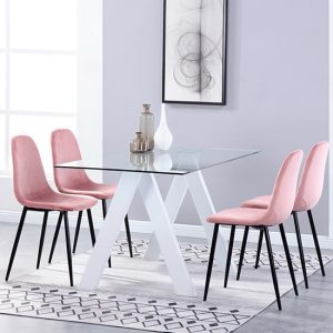 criss-cross-glass-dining-set-4-alpine-rose-velvet-chairs