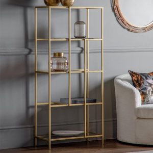 custer-clear-glass-display-unit-champagne-metal-frame
