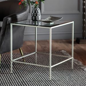 custer-clear-glass-side-table-silver-metal-frame