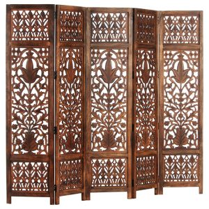 danessa-wooden-5-panels-200cmx165cm-room-divider-brown