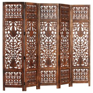 danessa-wooden-5-panels-200cmx165cm-room-divider-brown