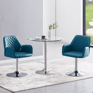 dante-clear-glass-dining-table-2-bucketeer-teal-chairs