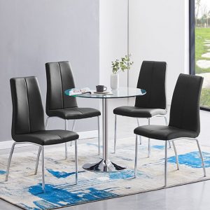dante-clear-glass-dining-table-4-opal-black-chairs